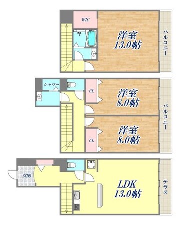 ロイヤル山芦屋の物件間取画像